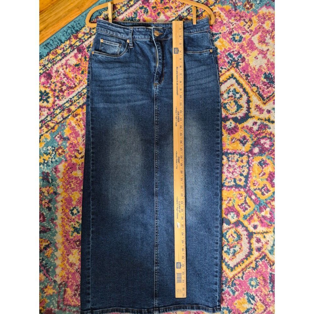 sts blue Niki Denim Pencil Maxi Skirt Size 27/4 - Long Jean Boho Western Style - Picture 9 of 11